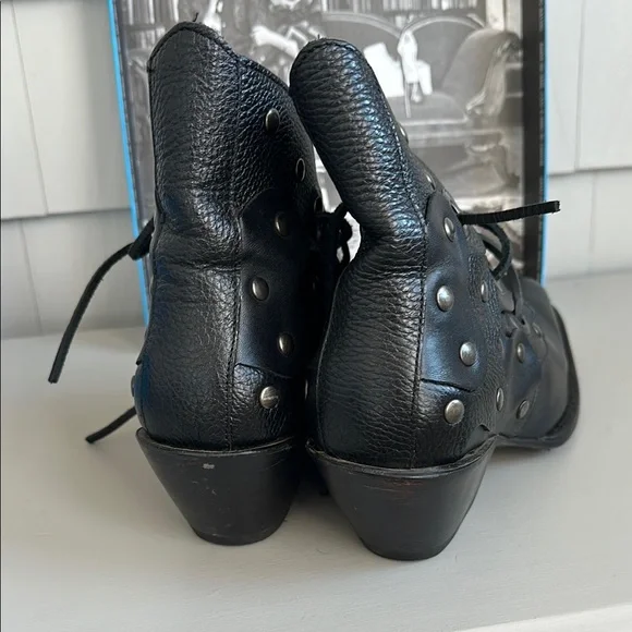 Black Leather Women's Boots - Picture 4 of 5